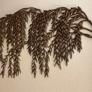 Metal Leaf Wall Art in Bronze - Brand: